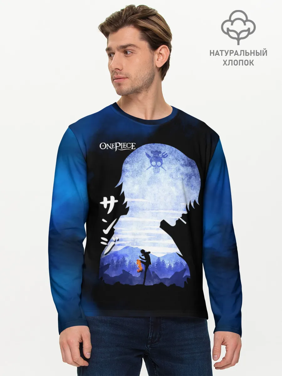 Мужской лонгслив базовый / Винсмок Санджи | One Piece