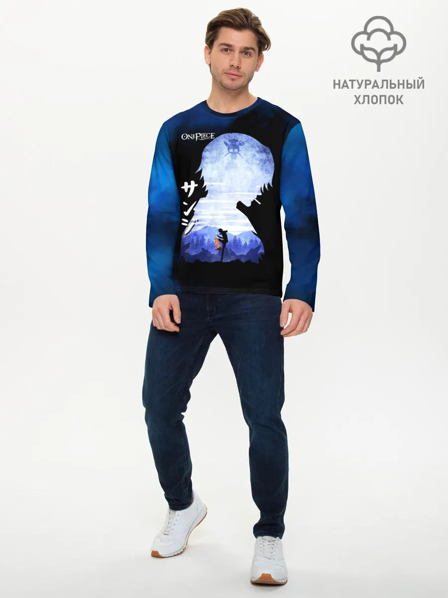 Мужской лонгслив базовый / Винсмок Санджи | One Piece