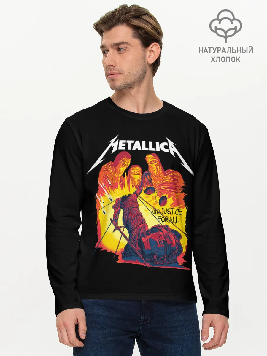 Мужской лонгслив базовый / Justice for all
