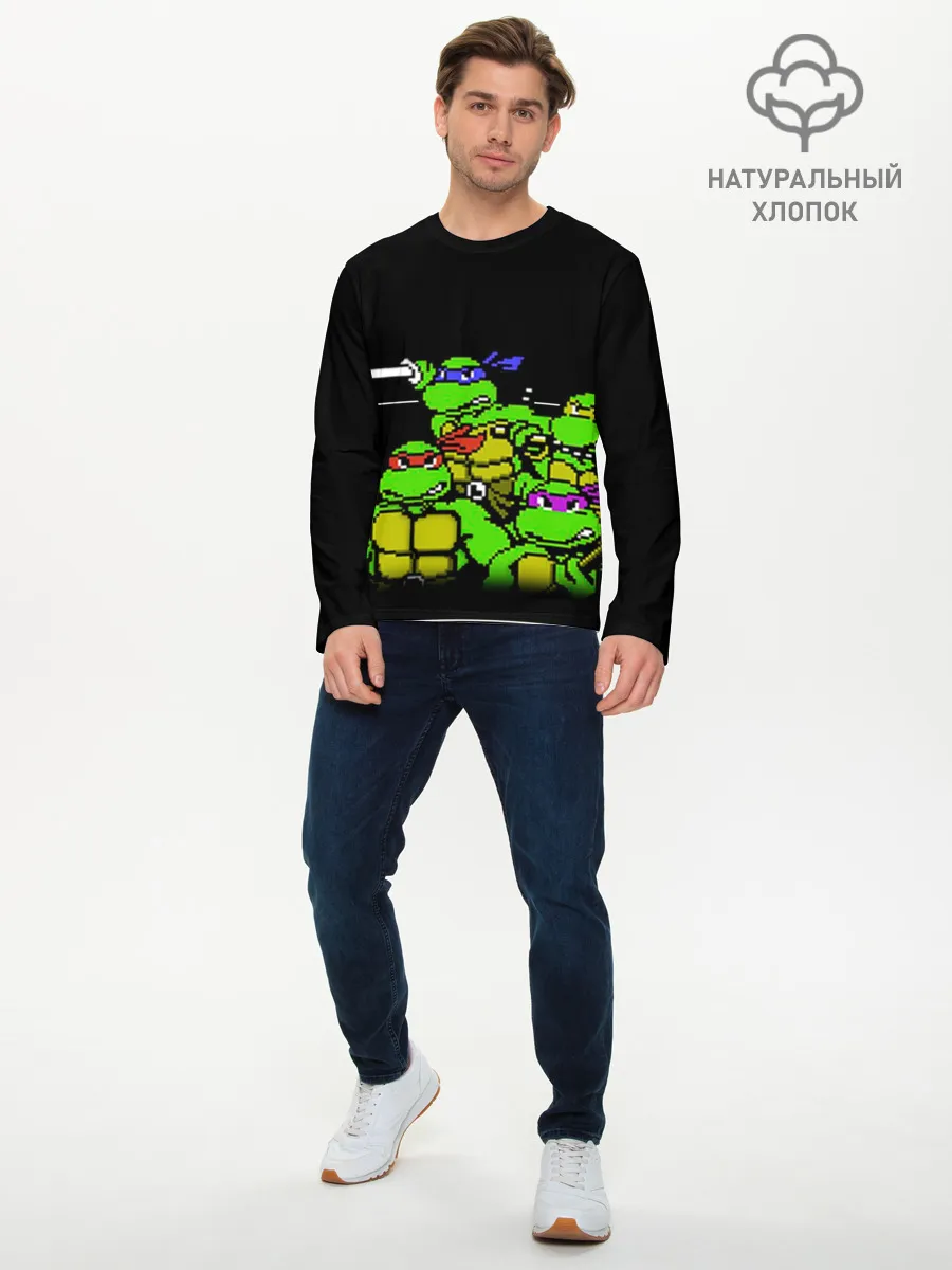 Мужской лонгслив базовый / Черепашки Manhatten Project