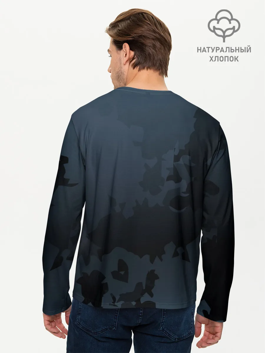 Мужской лонгслив базовый / Черный клевер