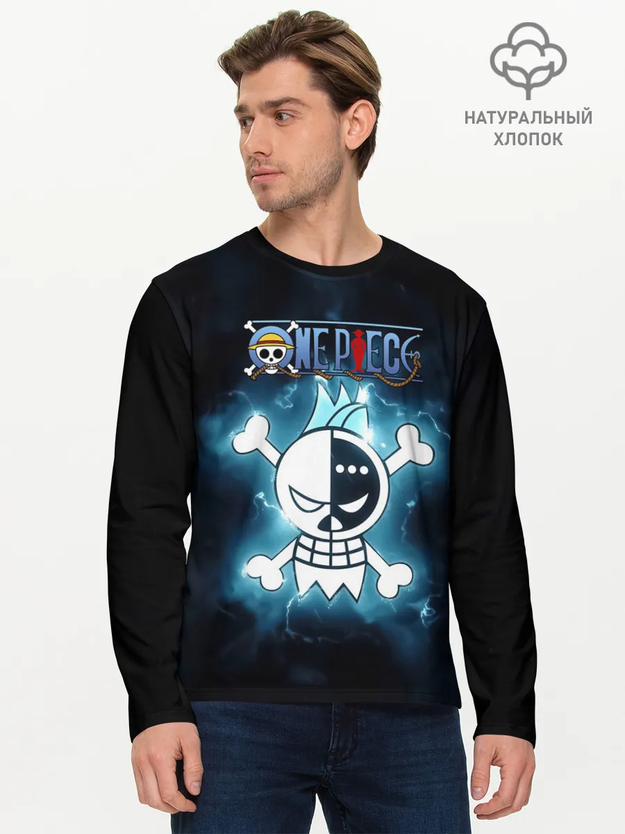 Мужской лонгслив базовый / Веселый Роджер Фрэнки | One Piece