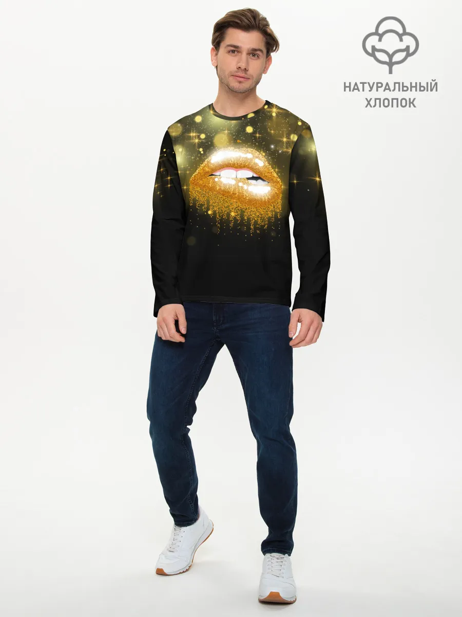 Мужской лонгслив базовый / Губы