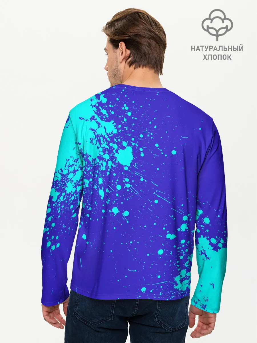 Мужской лонгслив базовый / UNDERTALE SANS BLUE