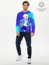Мужской лонгслив базовый / UNDERTALE SANS BLUE