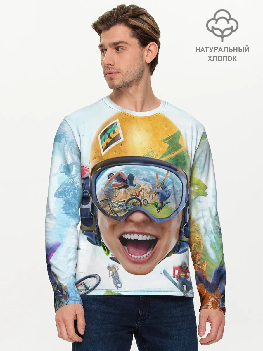 Мужской лонгслив базовый / Riders Republic