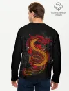 Мужской лонгслив базовый / НЕОНОВЫЙ ДРАКОН, 3d
