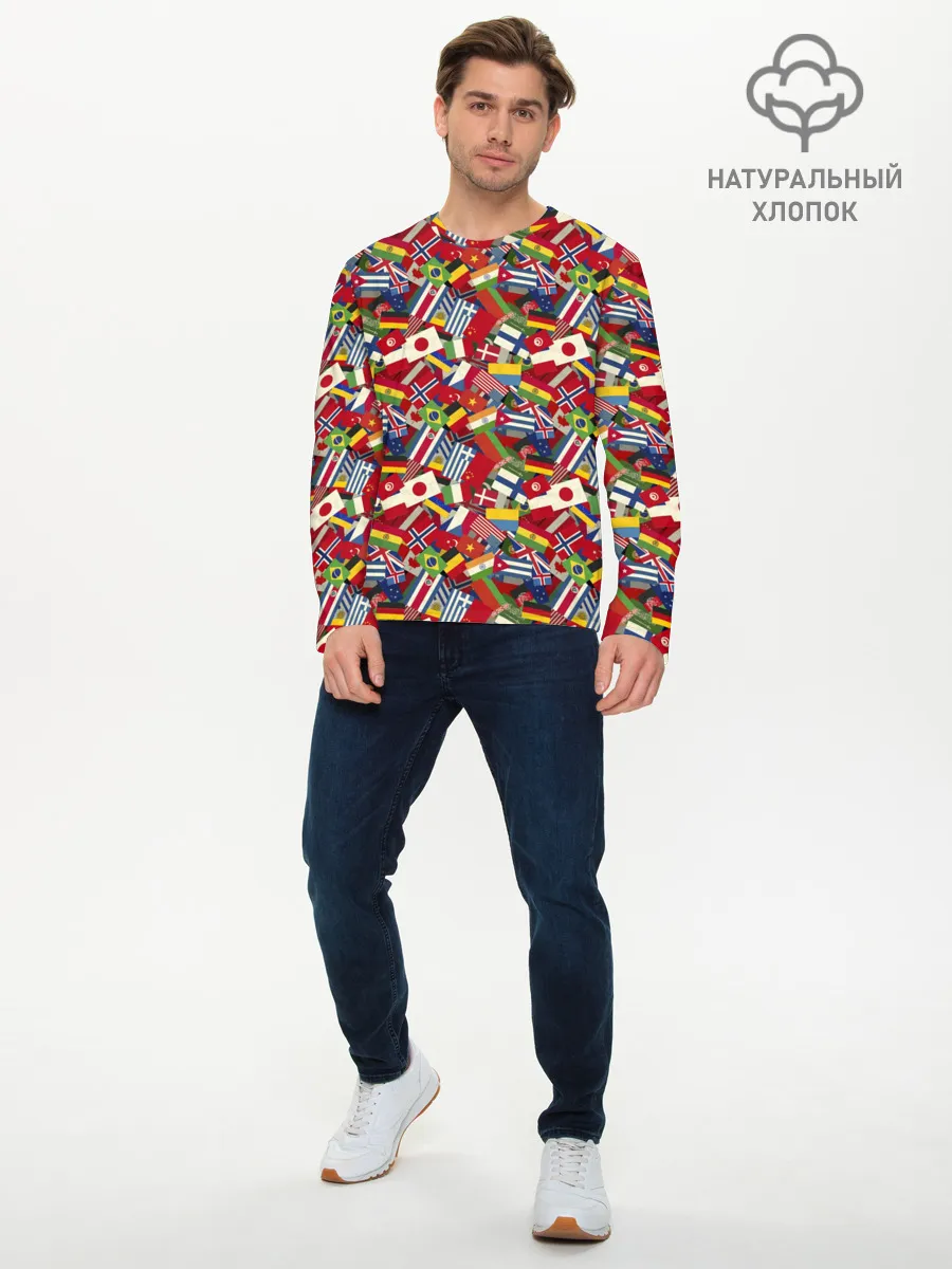 Мужской лонгслив базовый / Страны Мира