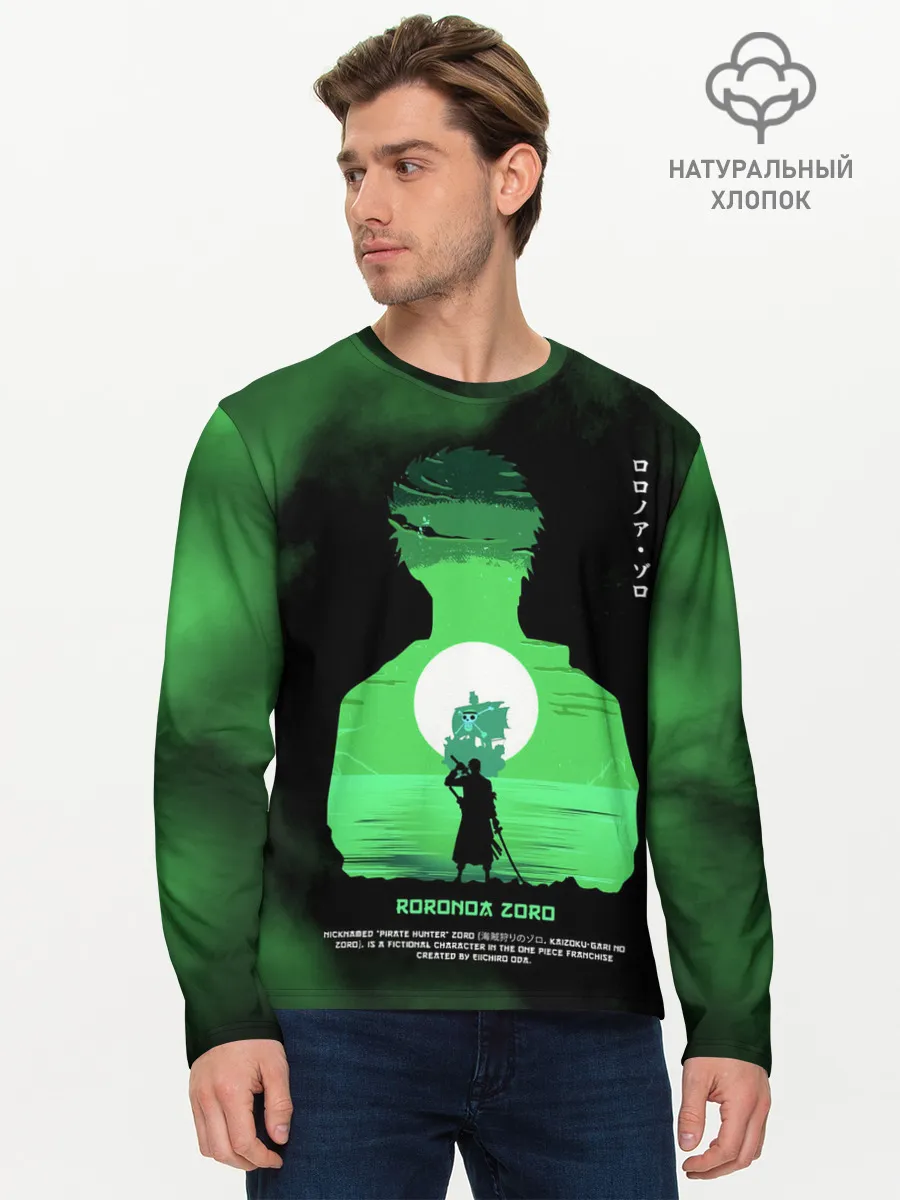 Мужской лонгслив базовый / Ророноа Зоро | One Piece