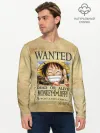 Мужской лонгслив базовый / Манки Д. Луффи в розыске One Piece