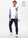 Мужской лонгслив базовый / Фиолетовые нити
