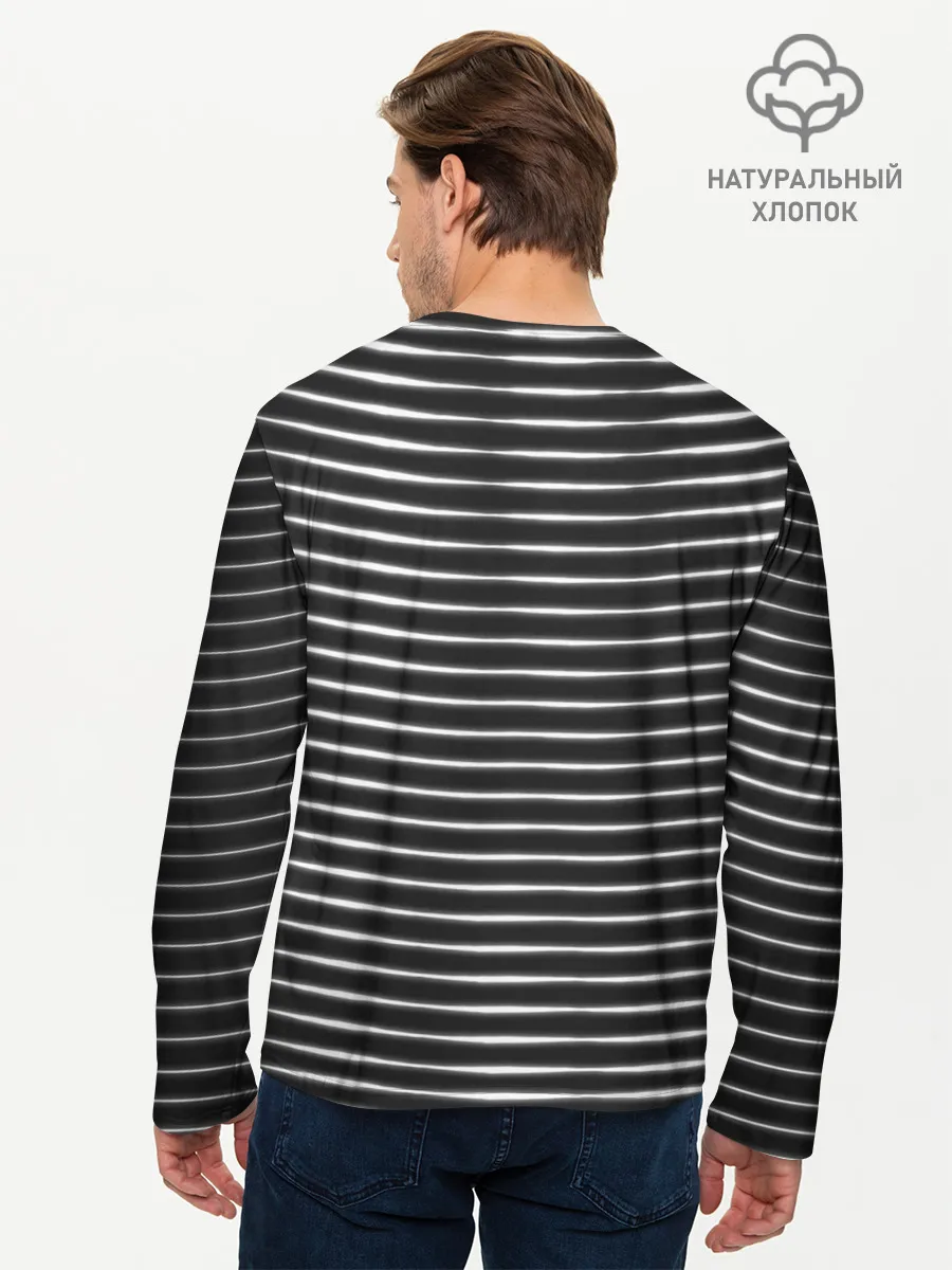 Мужской лонгслив базовый / Рождён быть Рок-Звездой