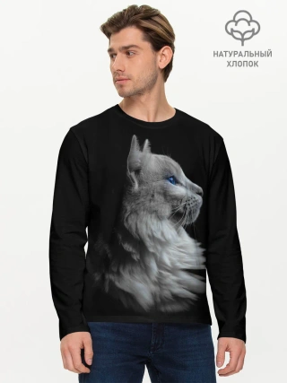 Мужской лонгслив базовый / Голубоглазый гот