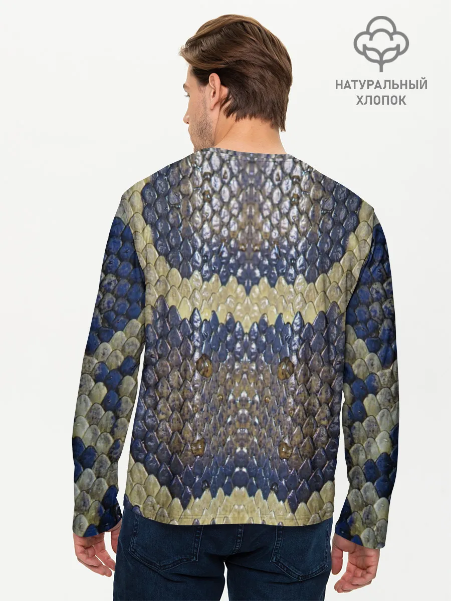 Мужской лонгслив базовый / Рептилоид. Змея