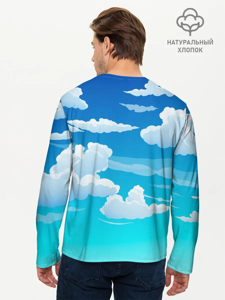 Мужской лонгслив базовый / Семья это мир и любовь