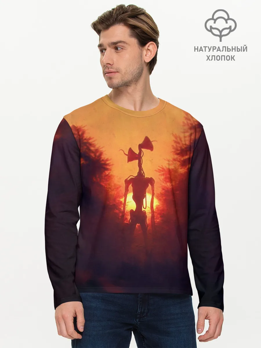 Мужской лонгслив базовый / СИРЕНОГОЛОВЫЙ ORANGE