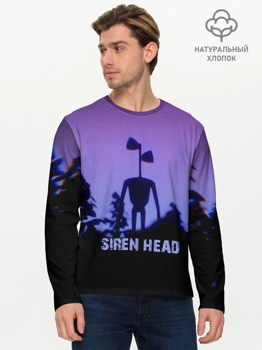 Мужской лонгслив базовый / СИРЕНОГОЛОВЫЙ ГЛИТЧ