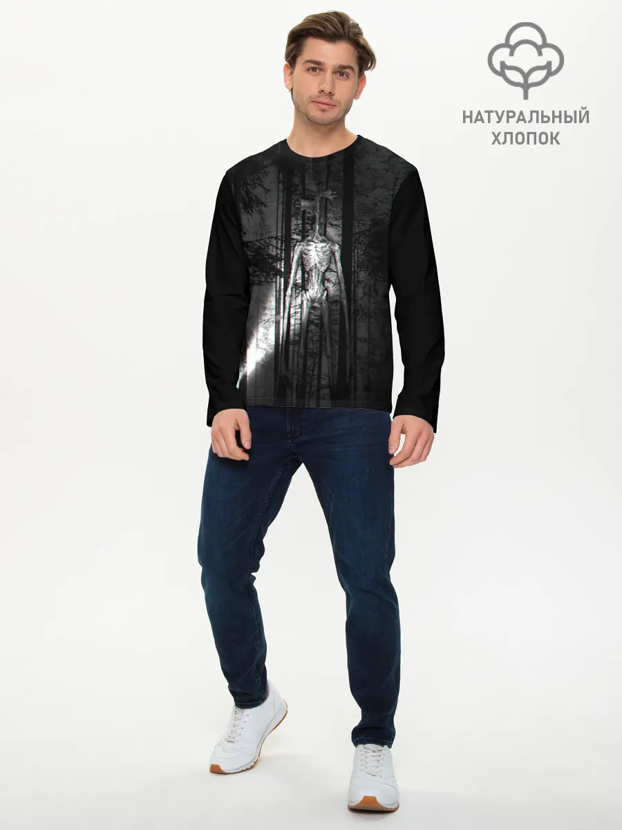 Мужской лонгслив базовый / СИРЕНОГОЛОВЫЙ GLITCH