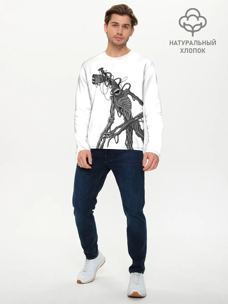 Мужской лонгслив базовый / SIREN HEAD РИСУНОК