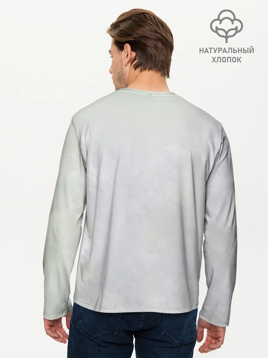 Мужской лонгслив базовый / Пламенный резиновый Луффи | One Piece