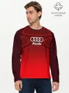 Мужской лонгслив базовый / AUDI красная сетка