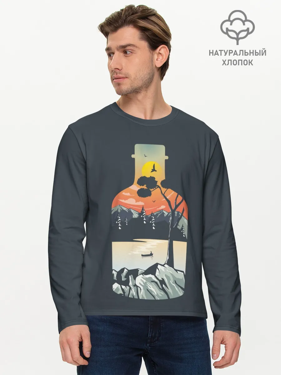 Мужской лонгслив базовый / Философия