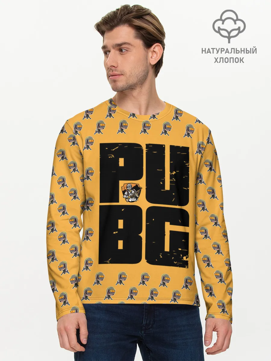 Мужской лонгслив базовый / PUBG PATTERN | ПУБГ ПАТТЕРН