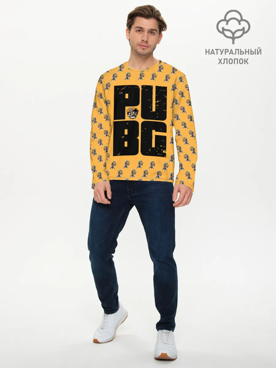 Мужской лонгслив базовый / PUBG PATTERN | ПУБГ ПАТТЕРН