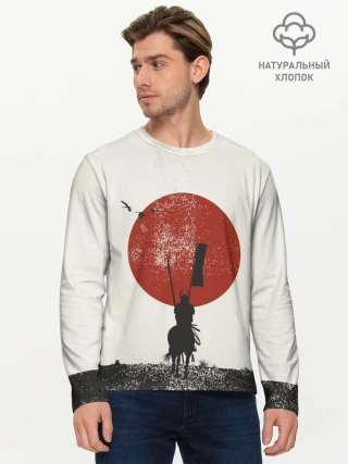 Мужской лонгслив базовый / Самурай на коне