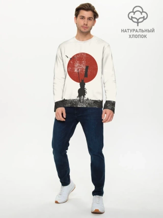 Мужской лонгслив базовый / Самурай на коне