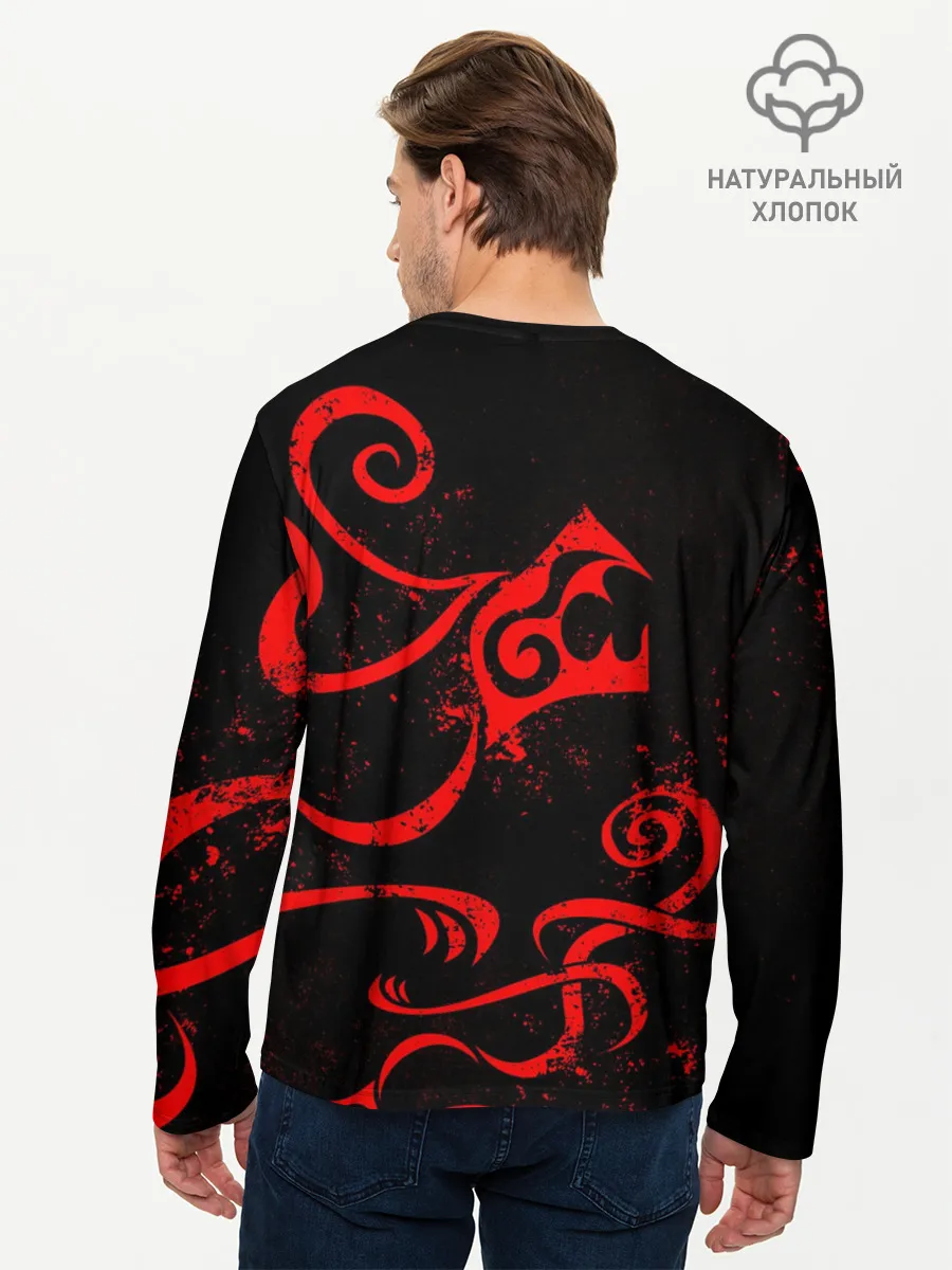 Мужской лонгслив базовый / ТАТУИРОВКА ДРАКЕНА