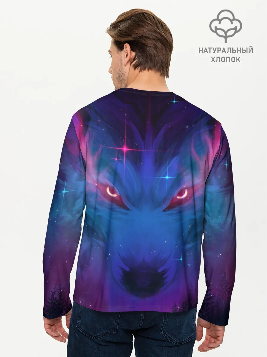Мужской лонгслив базовый / Космо Волк