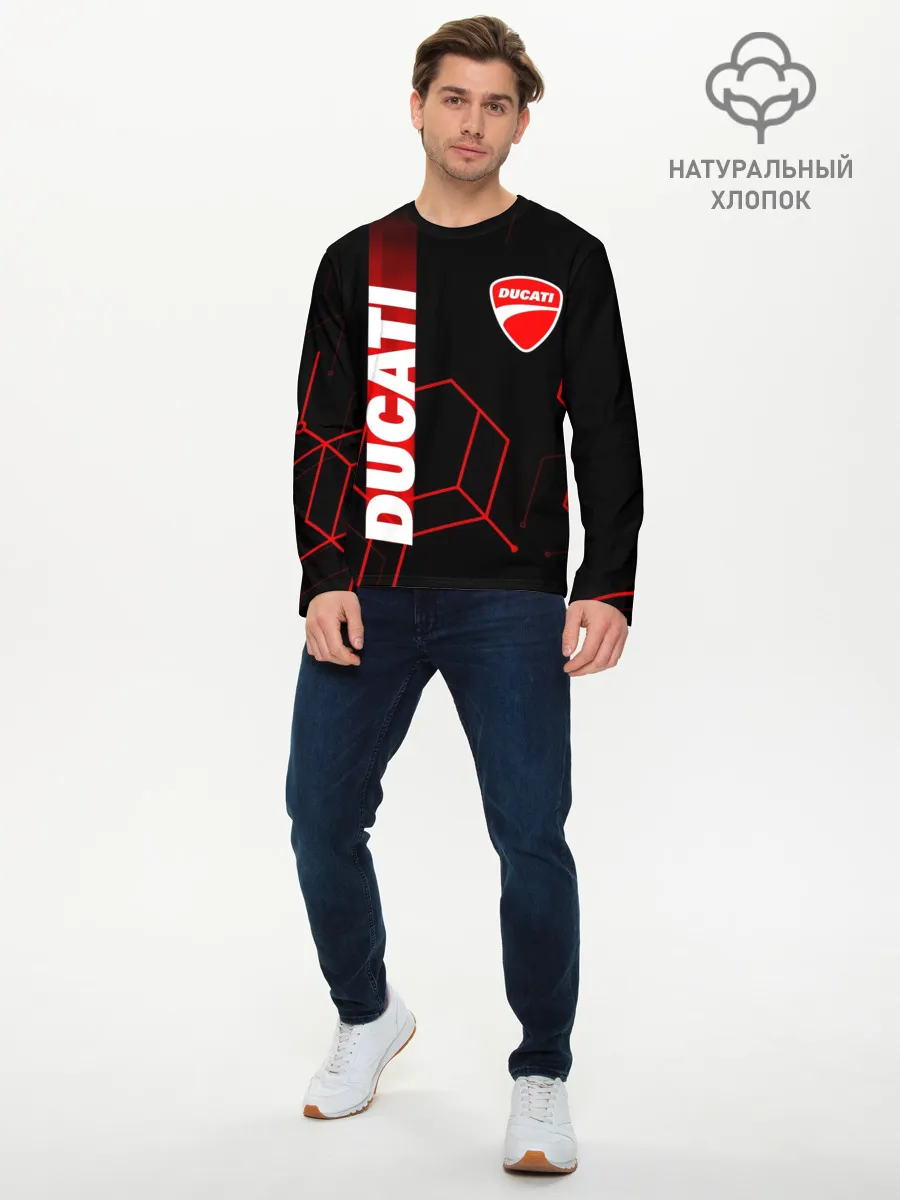 Мужской лонгслив базовый / DUCATI / ДУКАТИ / MOTOSPORT