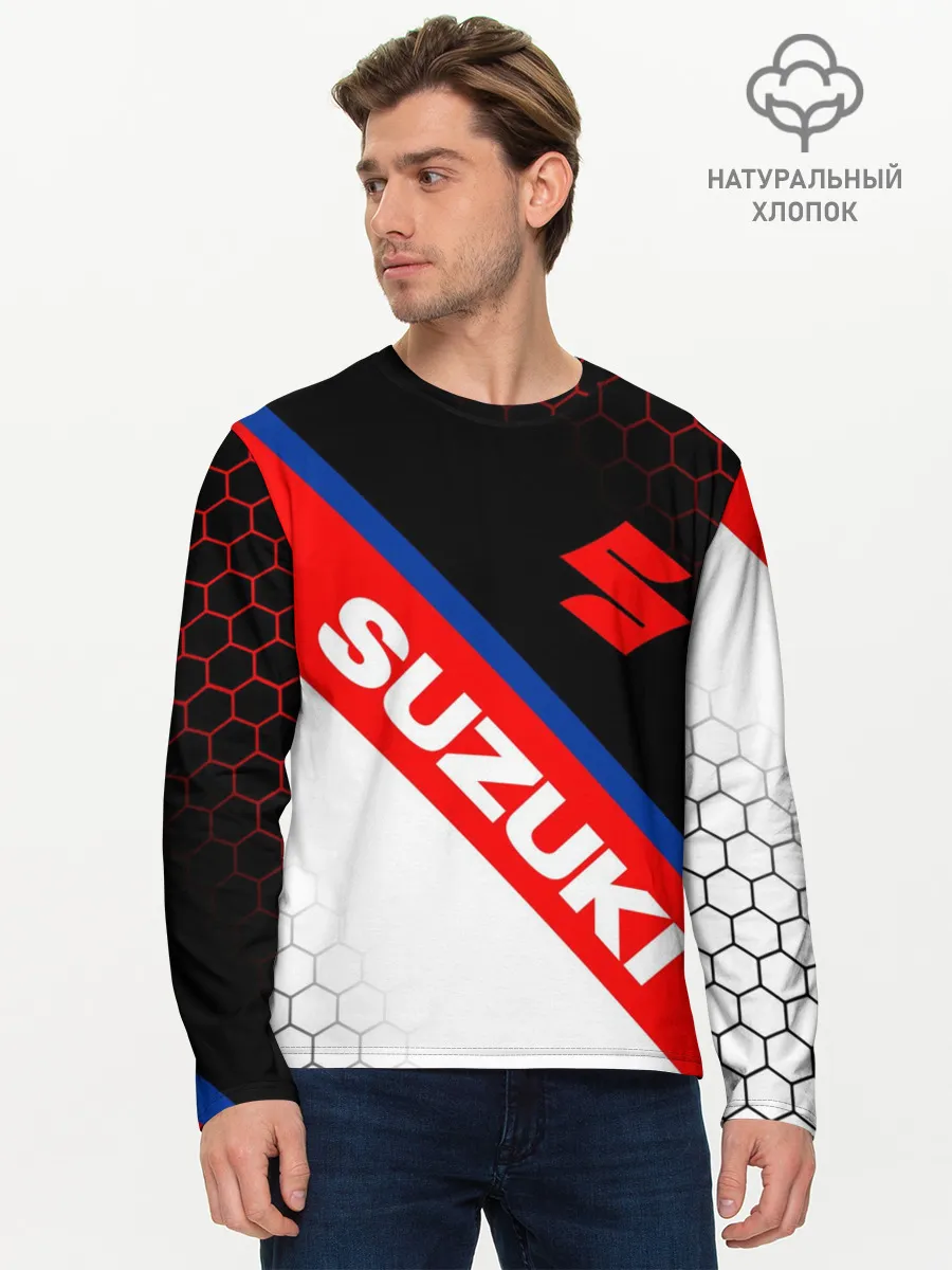 Мужской лонгслив базовый / SUZUKI / СУЗУКИ / МОТОСПОРТ
