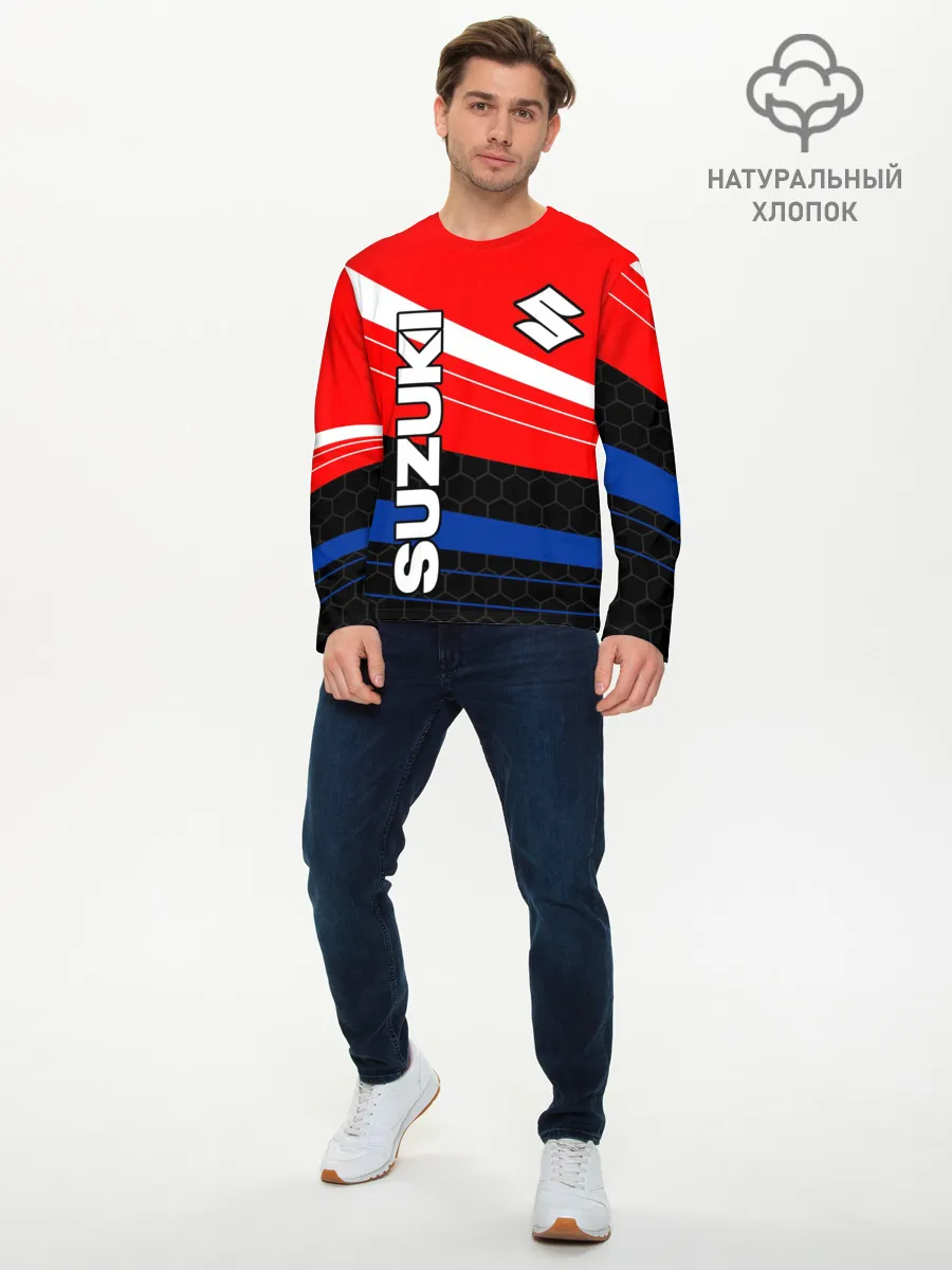 Мужской лонгслив базовый / SUZUKI / СУЗУКИ / МОТОСПОРТ