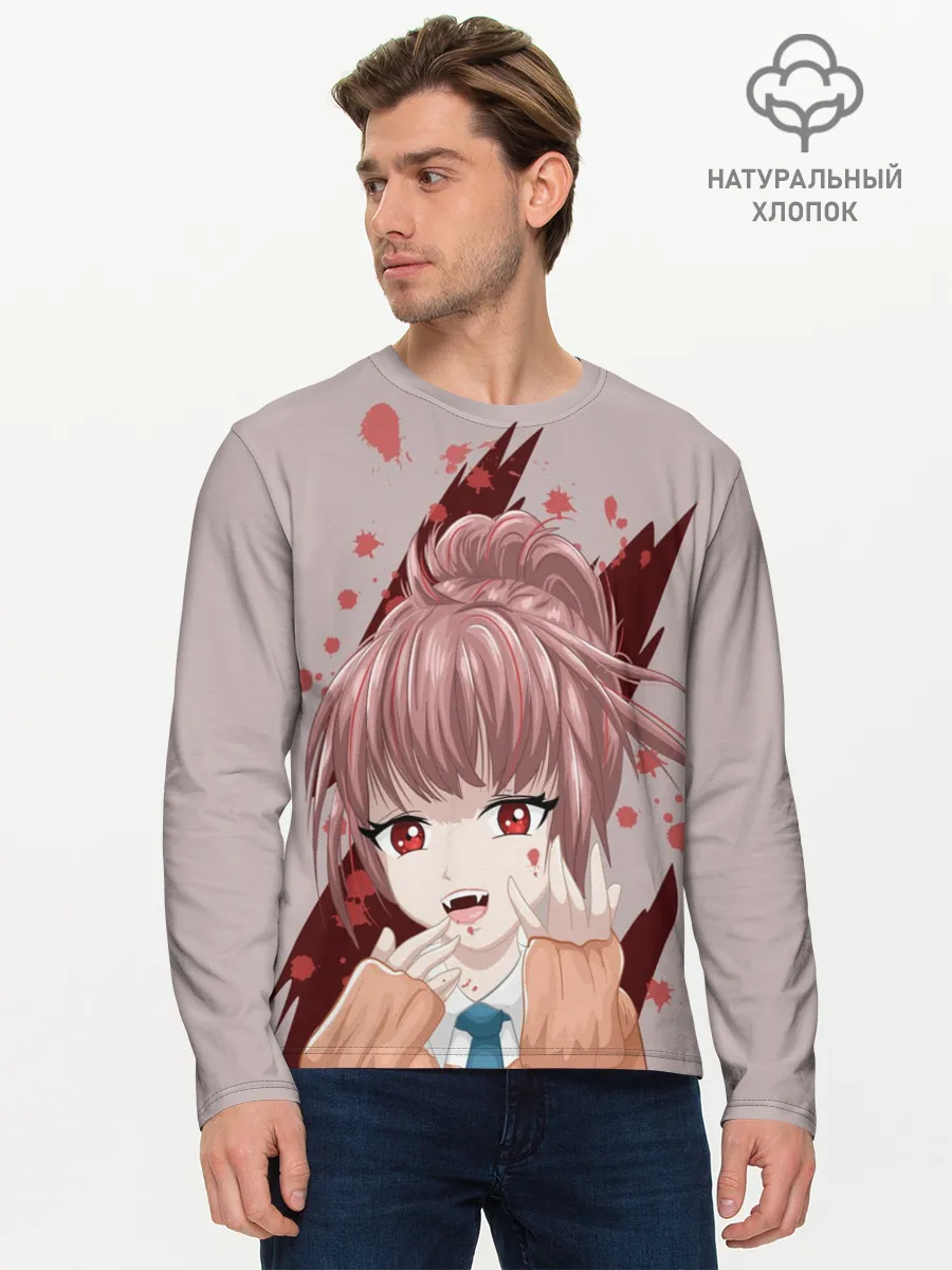 Мужской лонгслив базовый / Аниме-вампир