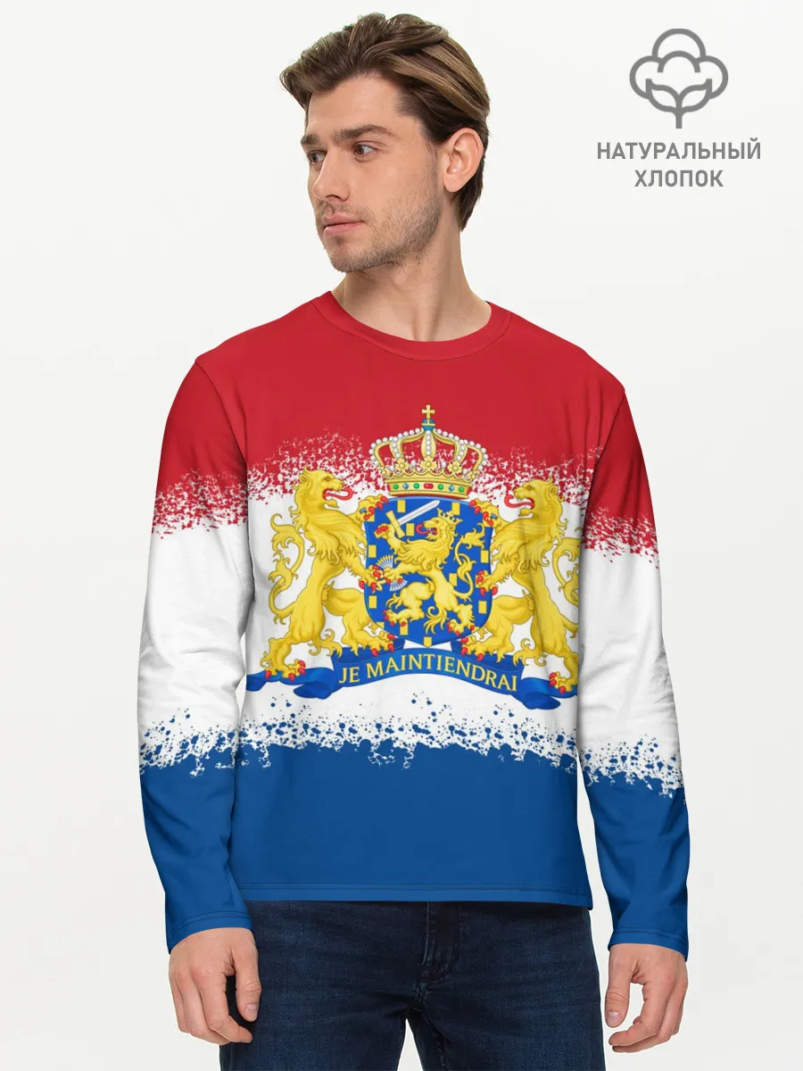 Мужской лонгслив базовый / Нидерланды