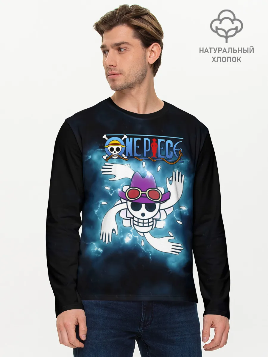 Мужской лонгслив базовый / Веселый Роджер Робин One Piece