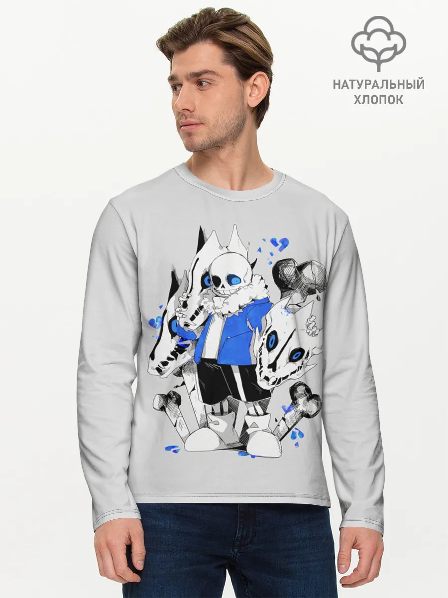 Мужской лонгслив базовый / Санс и его мальчик