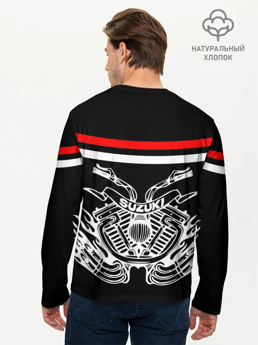 Мужской лонгслив базовый / SUZUKI / СУЗУКИ / BIKER
