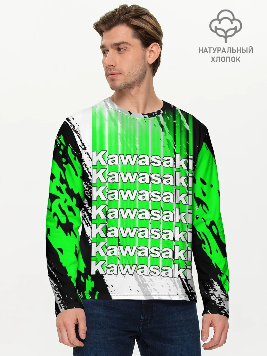 Мужской лонгслив базовый / KAWASAKI / КАВАСАКИ / SPORT