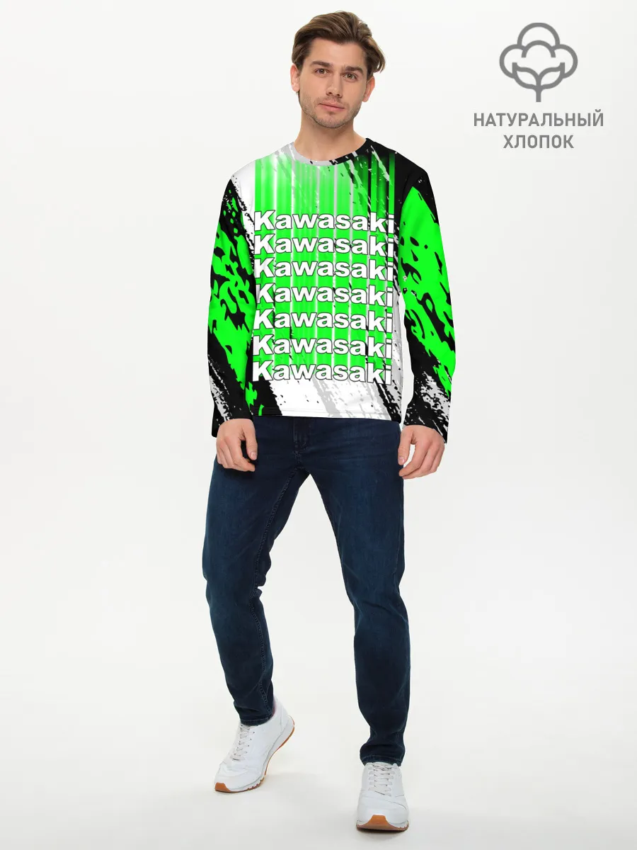 Мужской лонгслив базовый / KAWASAKI / КАВАСАКИ / SPORT