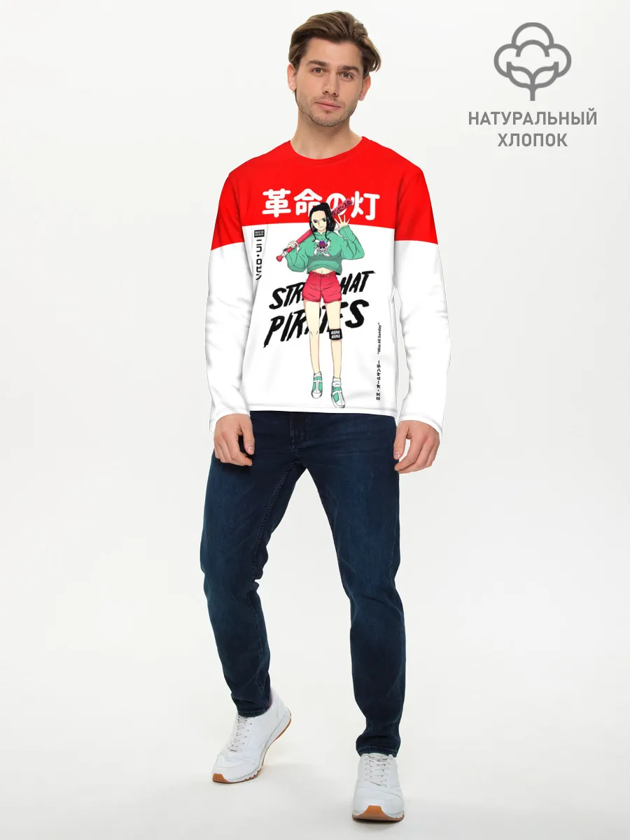 Мужской лонгслив базовый / Нико Робин | One Piece. Большой куш