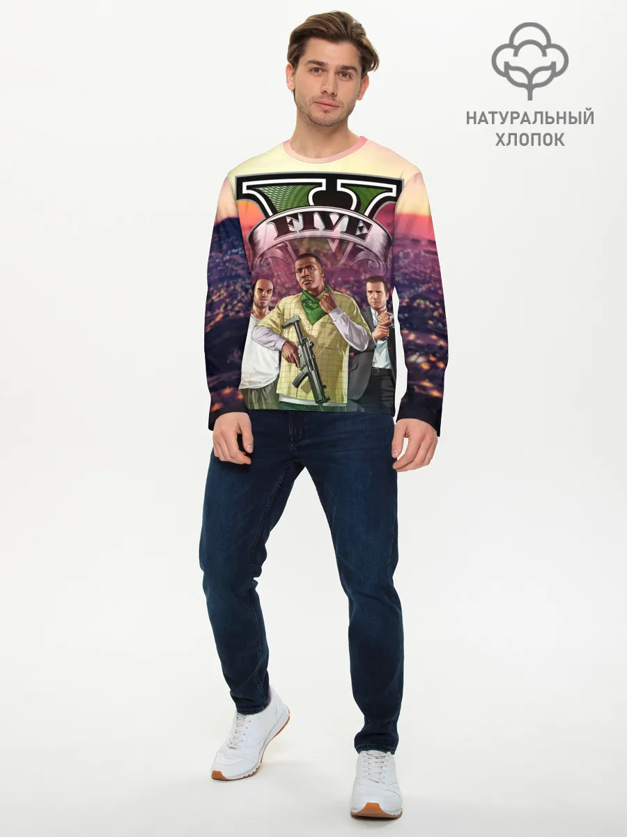 Мужской лонгслив базовый / GTA V | TEAM FOREVER AND EVER