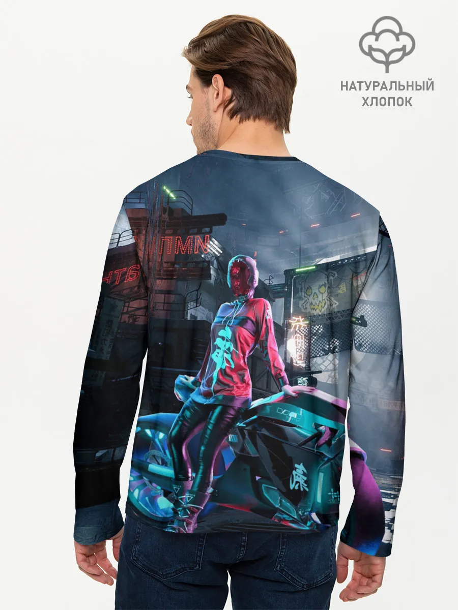 Мужской лонгслив базовый / Cyberpunk