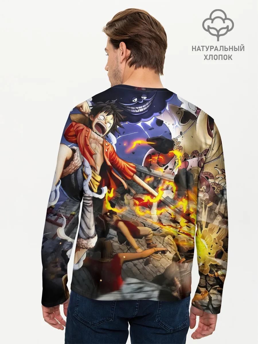 Мужской лонгслив базовый / Экшен One Piece. Большой куш
