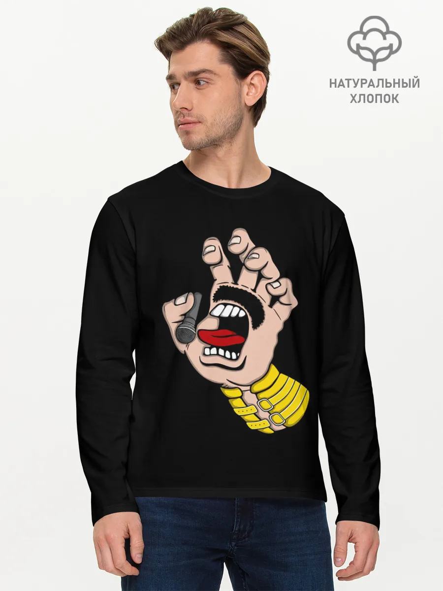 Мужской лонгслив базовый / Рука Меркьюри