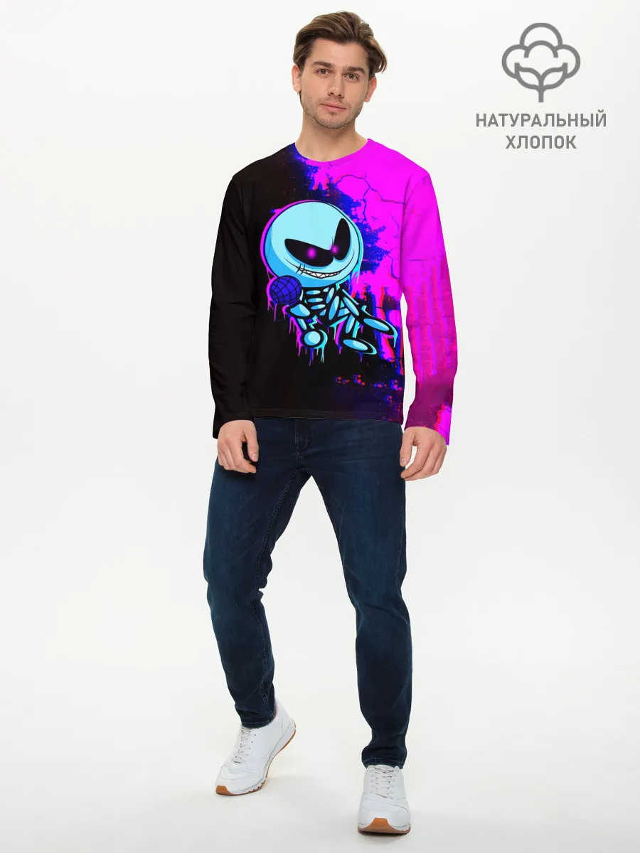 Мужской лонгслив базовый / Friday Night Funkin SKID