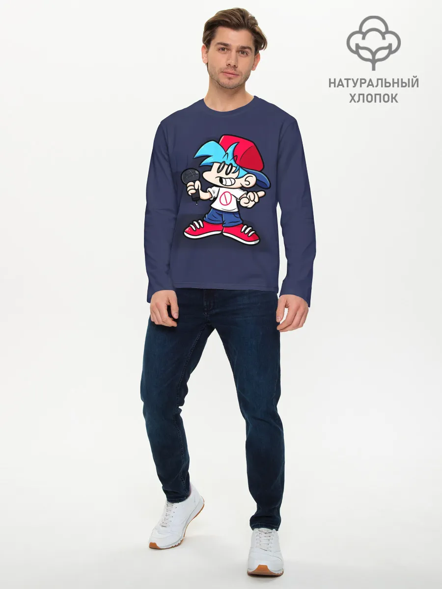 Мужской лонгслив базовый / Friday Night Funkin Бойфренд