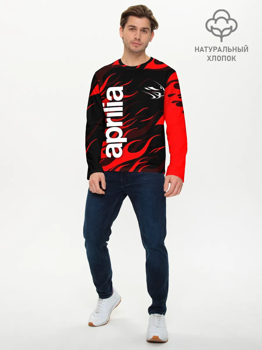 Мужской лонгслив базовый / APRILIA / АПРИЛИЯ / MOTO